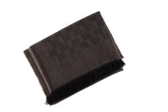 Gucci New GG Logo Print Wool Shawl