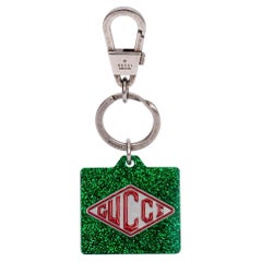 Gucci New Green Lucite Charm Keyring