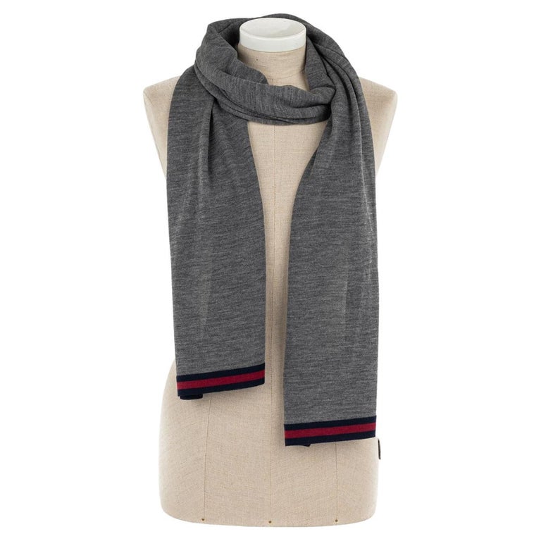 Gucci New Grey Wool Shawl For Sale at 1stDibs