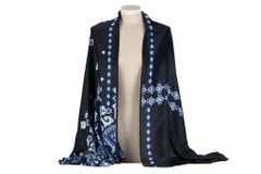 Gucci New in Box Black Silk Shawl