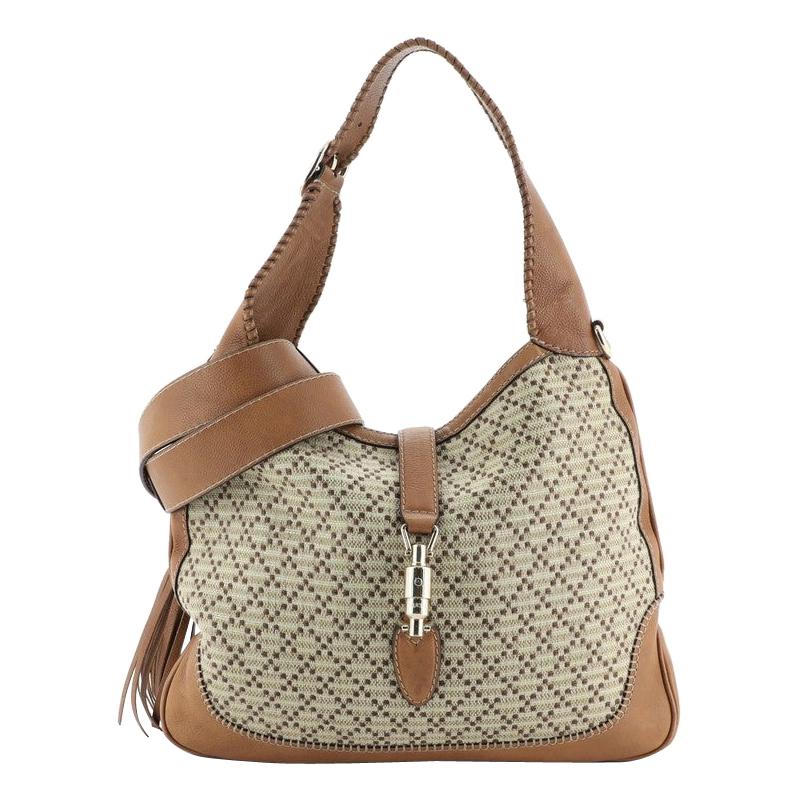 Gucci New Jackie Bag Diamante Canvas Medium 