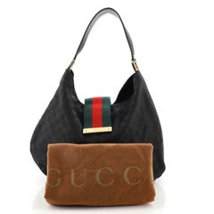 Gucci Neue Damen Web Hobo GG Segeltuch groß
