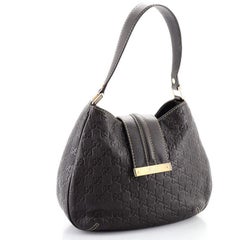 Gucci New Ladies Web Hobo Guccissima Leather Small