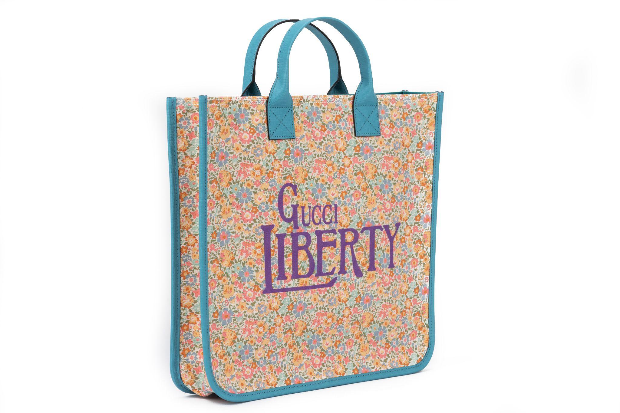 Women's Gucci New Liberty Celeste Flowers Tote For Sale