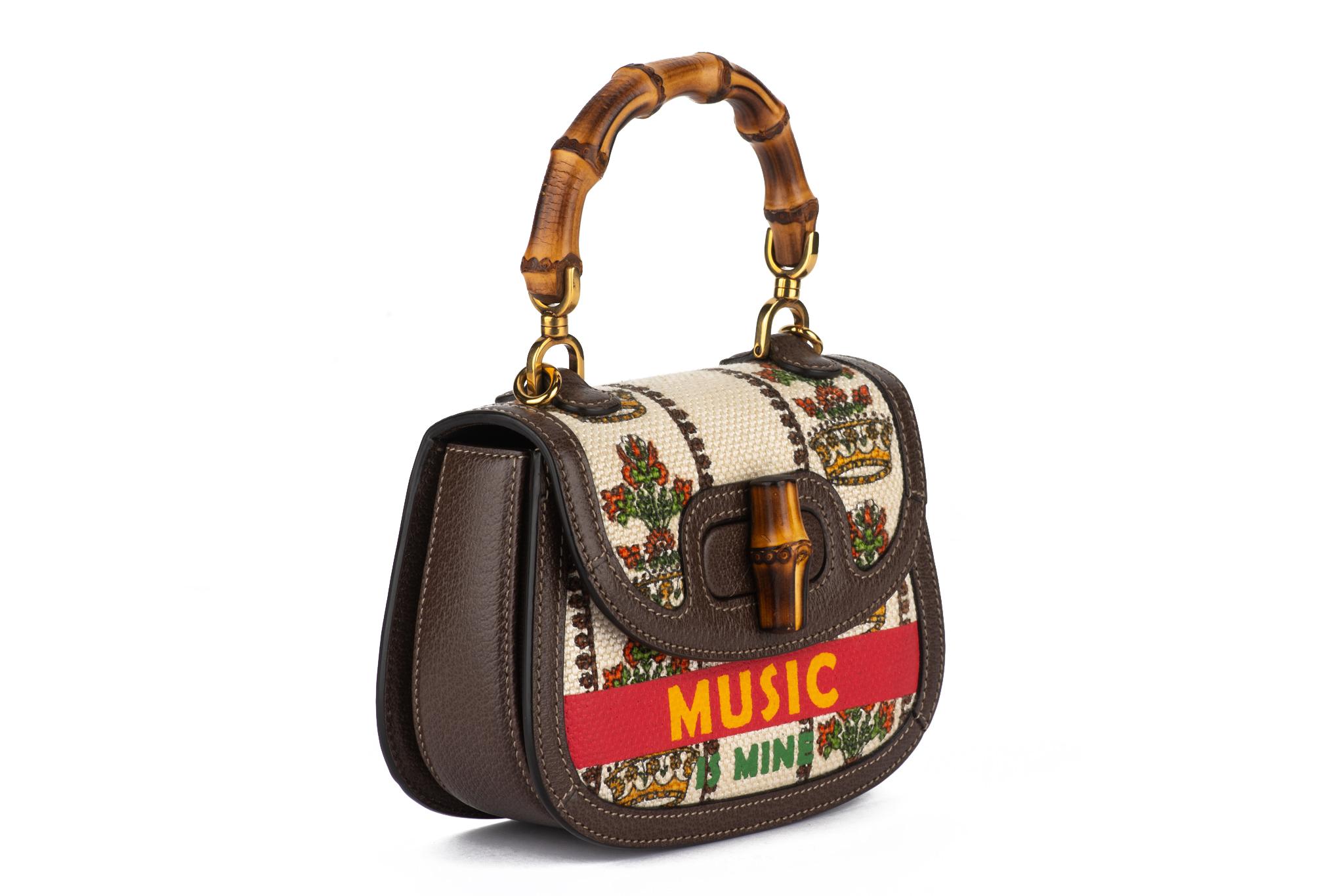 Neu LIm.Ed. von Gucci. Musik-Mini-Bambus-Tasche im Zustand „Neu“ im Angebot in West Hollywood, CA