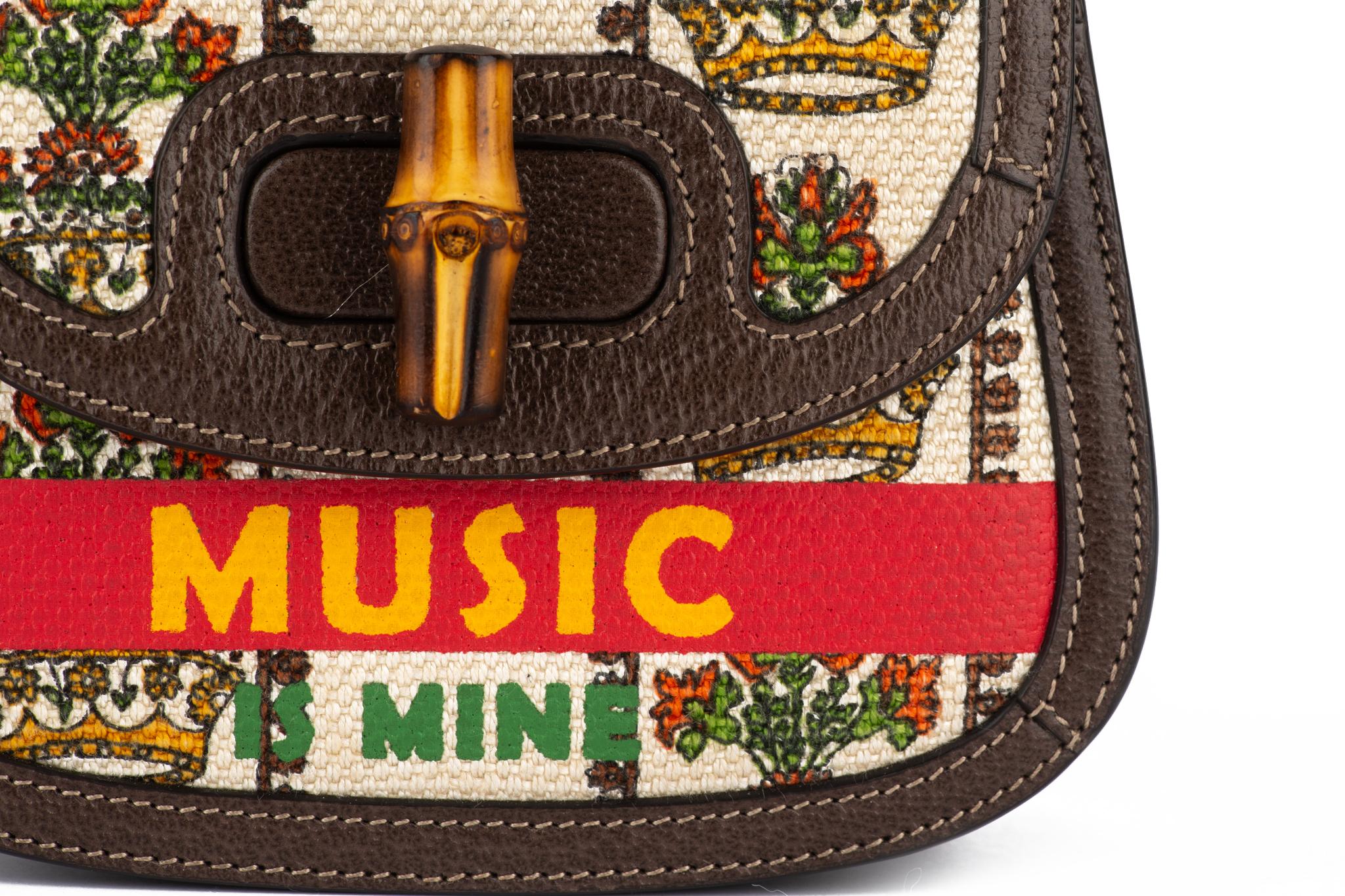 Neu LIm.Ed. von Gucci. Musik-Mini-Bambus-Tasche im Angebot 3