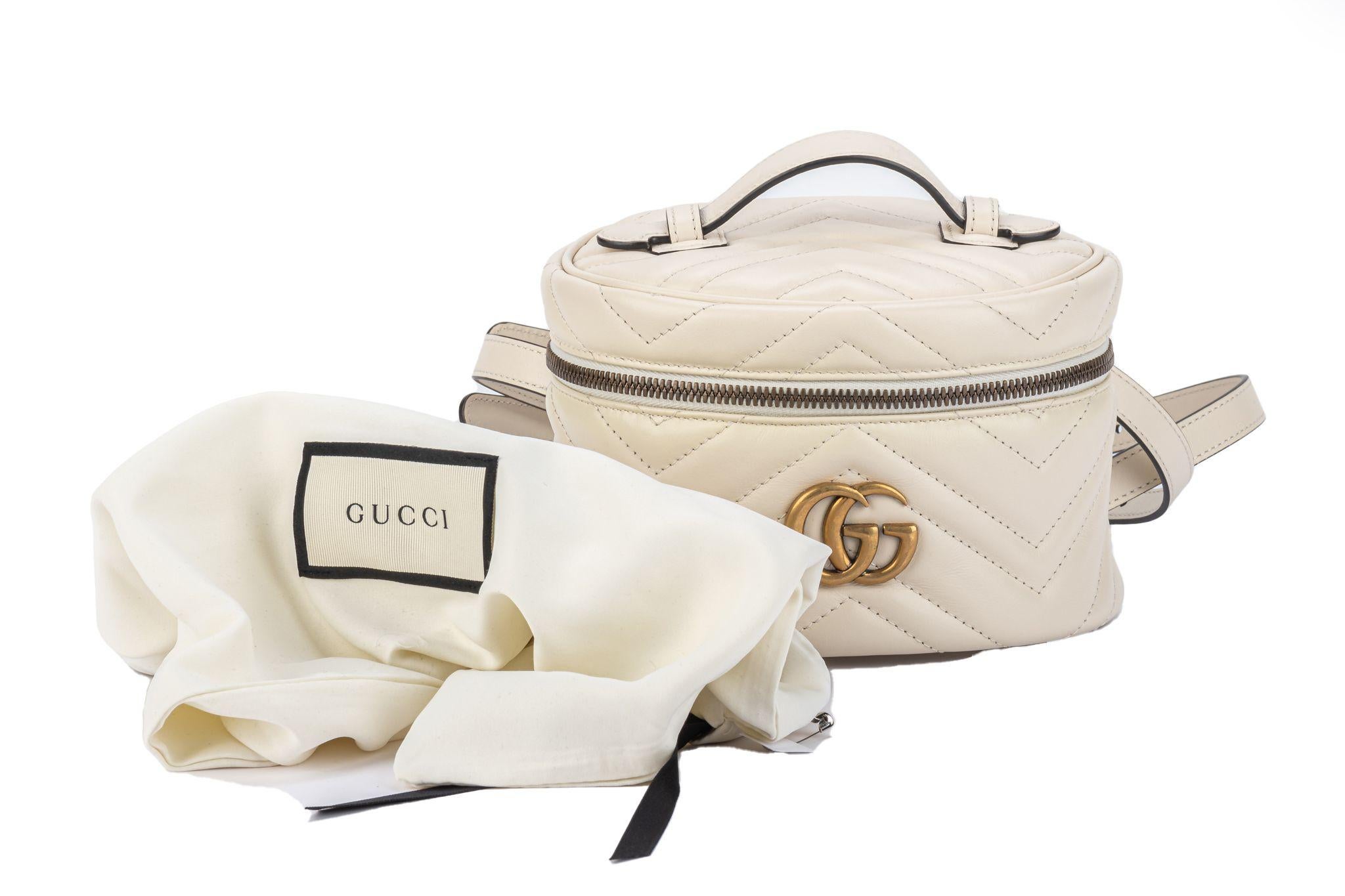 Gucci New Mini Cream Marmont Backpack For Sale 8