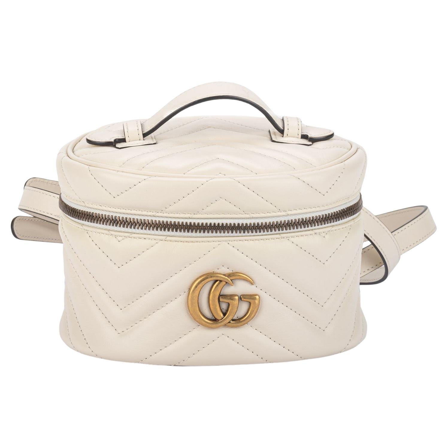 Gucci New Mini Cream Marmont Backpack For Sale at 1stDibs