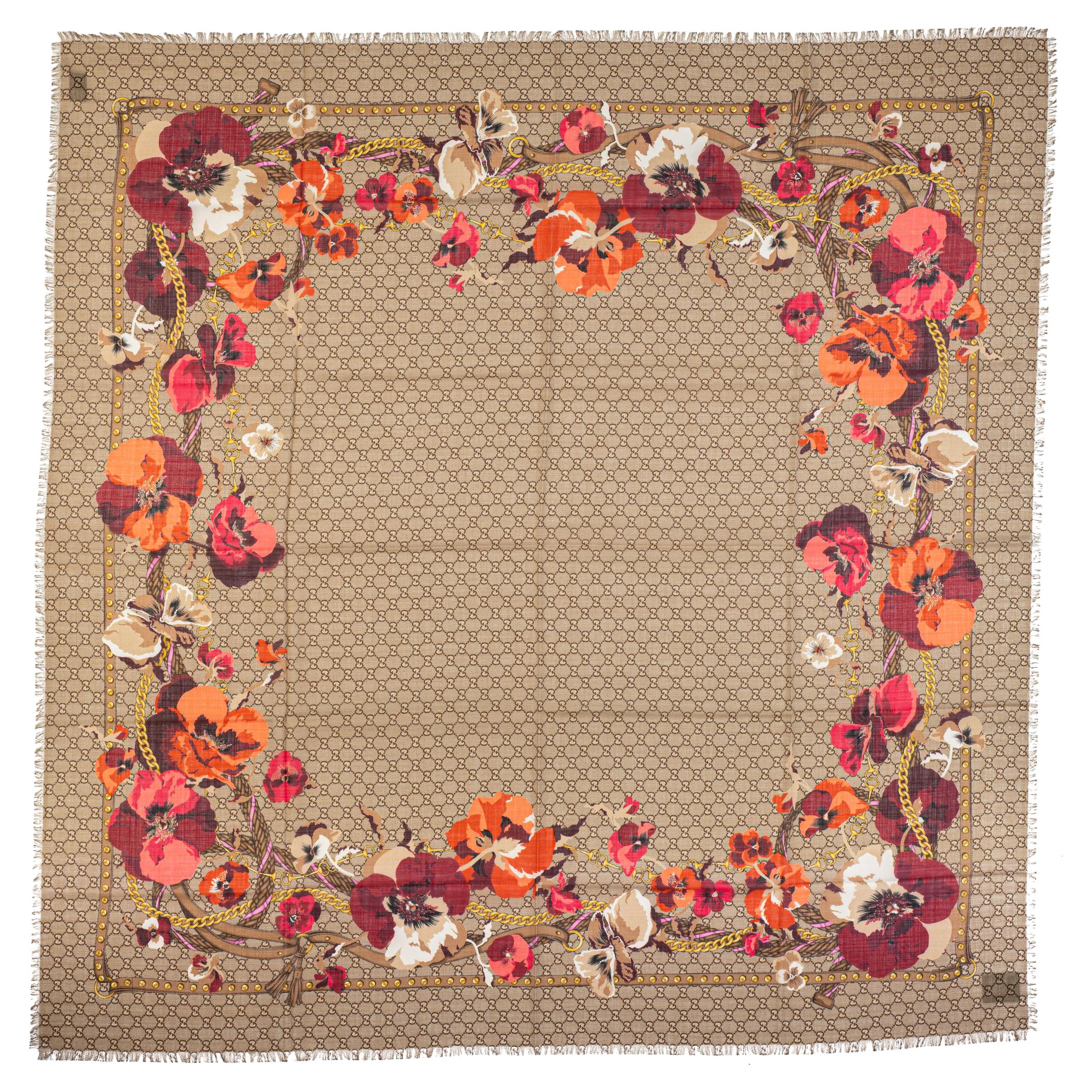 How do I wear a square Gucci scarf?