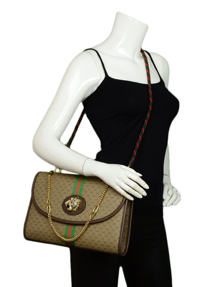 Gucci Monogram Web Medium Rajah Shoulder/Crossbody Bag For Sale at ...