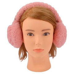 Gucci New Pink Shearling Ear Muffs