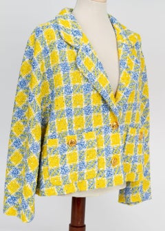 Gucci New Plaid Print Blazer Size 42