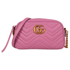 Used Gucci NEW Purple GG Small Marmont Crossbody Bag