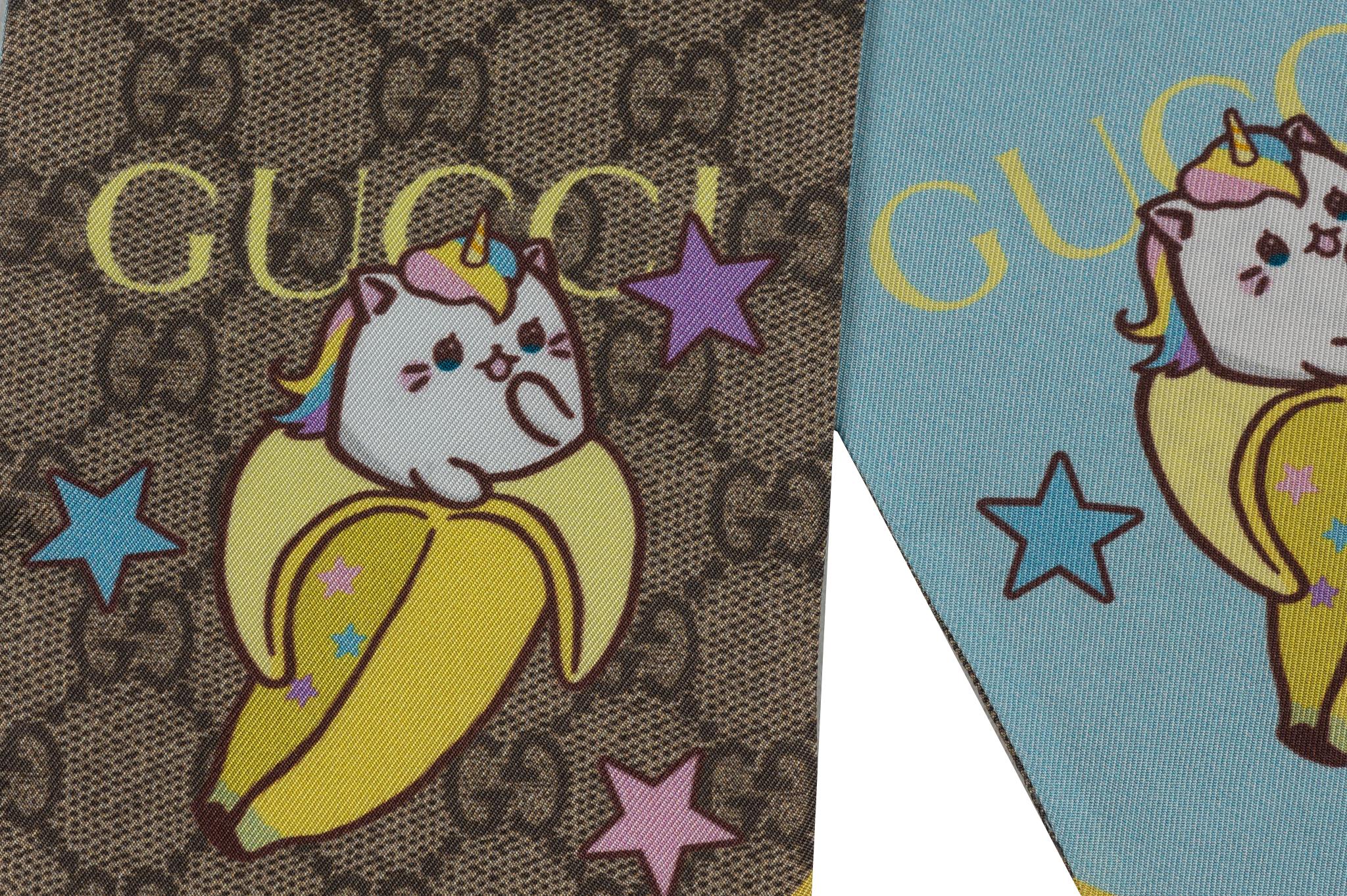Gray Gucci New Rainbow Silk Celeste Bandeau For Sale