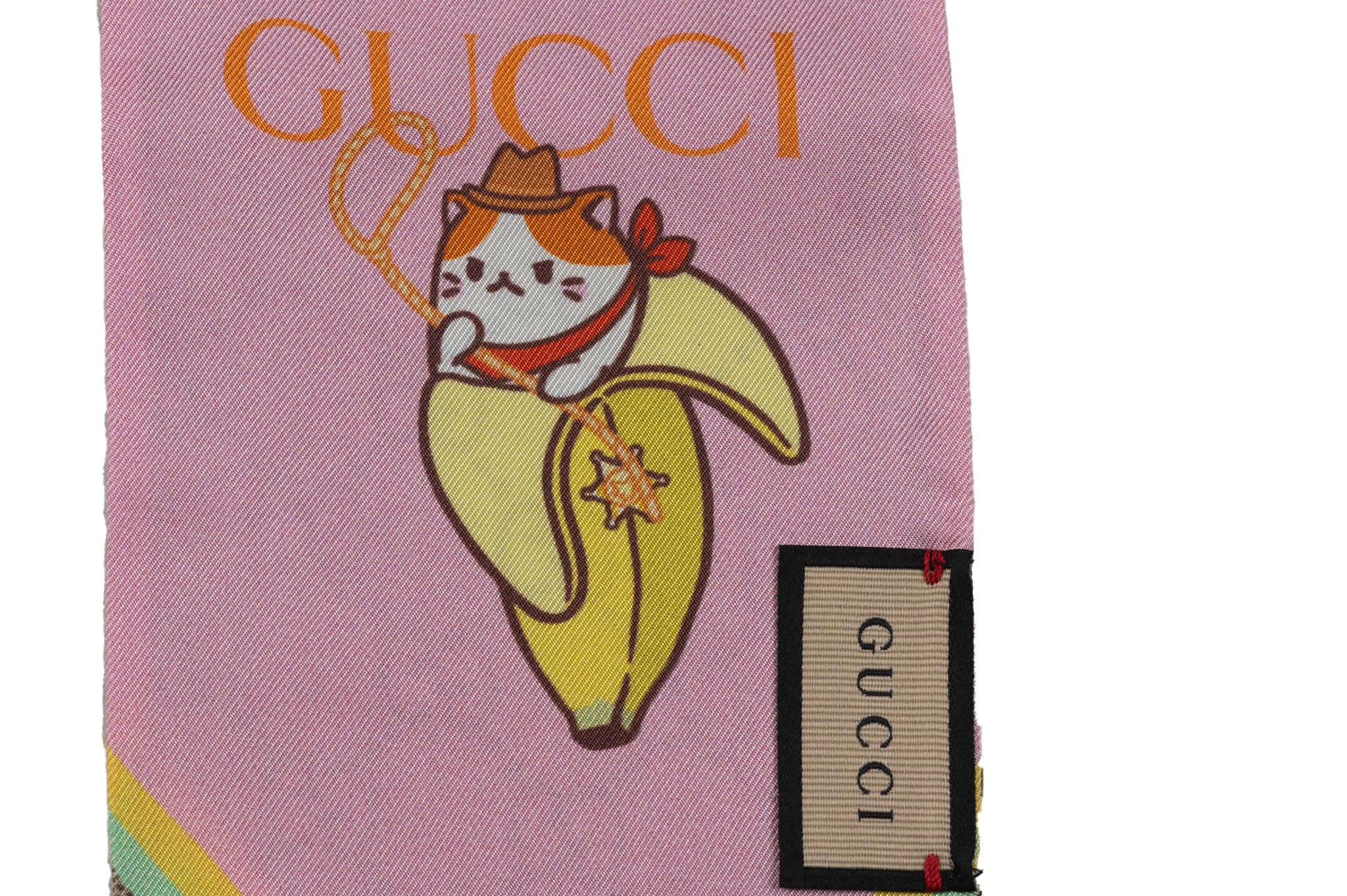 Gucci New Rainbow Silk Pink Bandeau für Damen oder Herren im Angebot