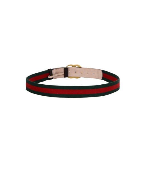 Gucci New Red/Green Web Belt w/ Marmont GG Buckle sz 44 For Sale at 1stDibs