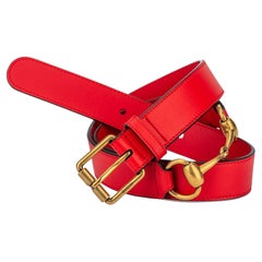 Gucci New Red Horse bit Medium Belt 100