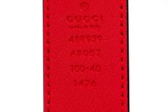 Gucci New Red Horse bit Medium Belt 90