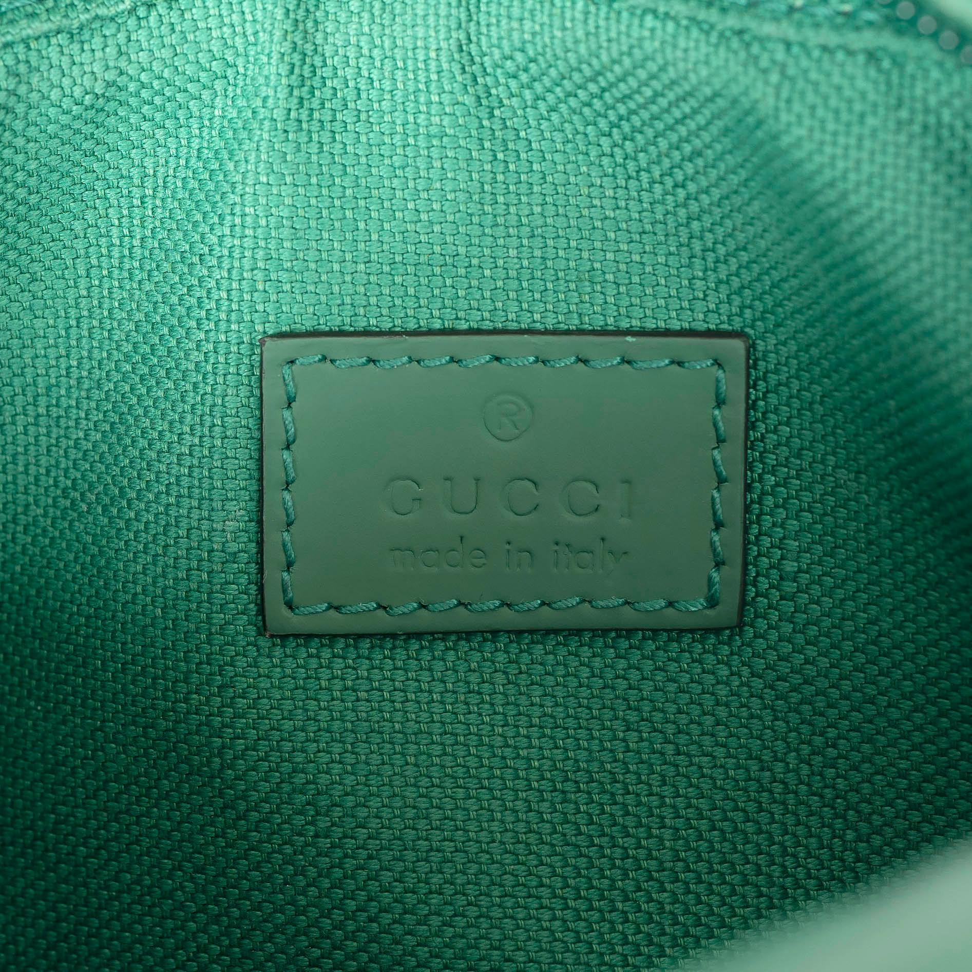 GUCCI Nuevo Verde trébol 2024 GG EFECTO GOMA MINI Bolso Crossbody en venta 2