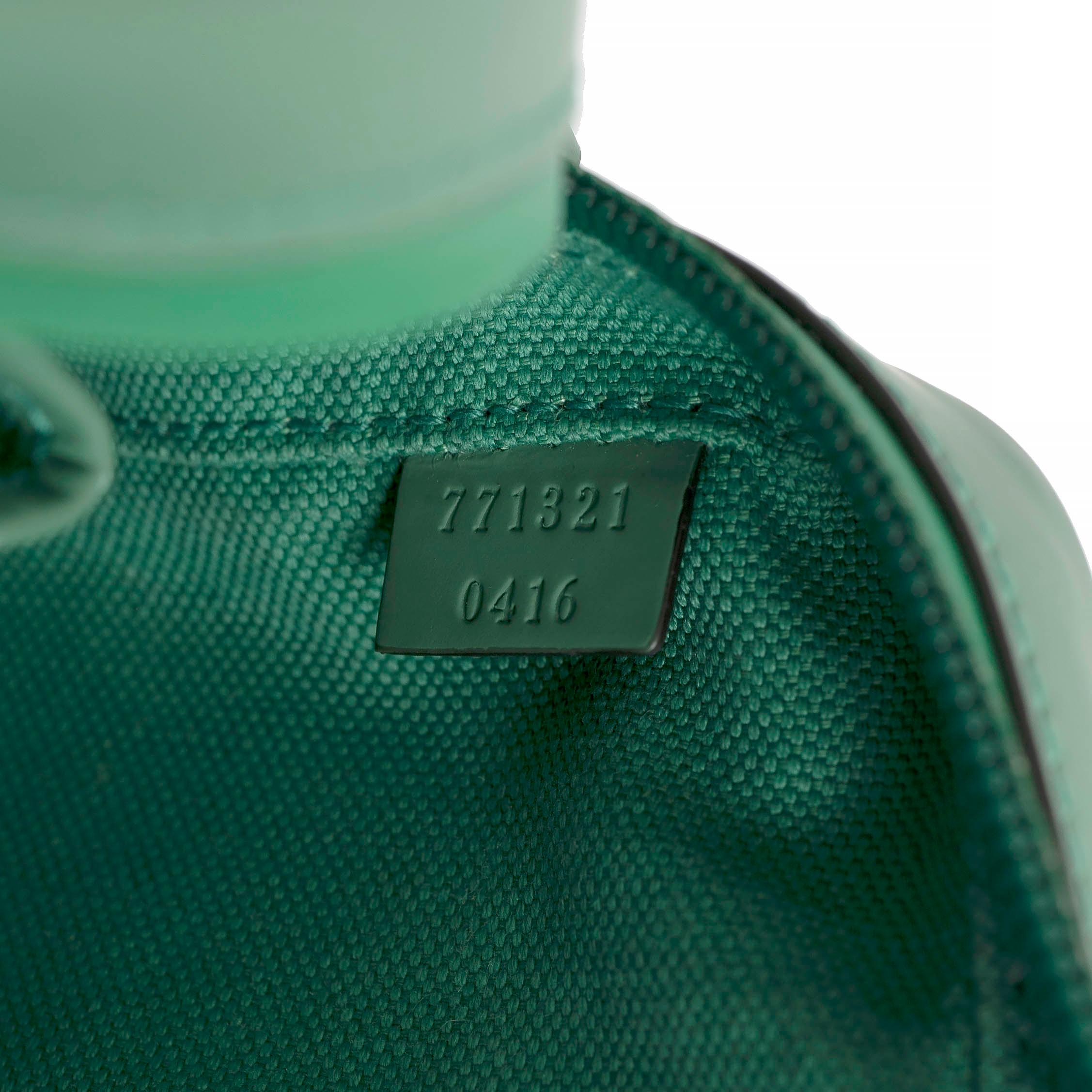 GUCCI Nuevo Verde trébol 2024 GG EFECTO GOMA MINI Bolso Crossbody en venta 3