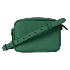 GUCCI Nuevo Verde trébol 2024 GG EFECTO GOMA MINI Bolso Crossbody