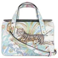 Gucci Nouveau Shangai Calfskin Tiger Savanah Mini Horsebit 1955 Foldover Top Handle