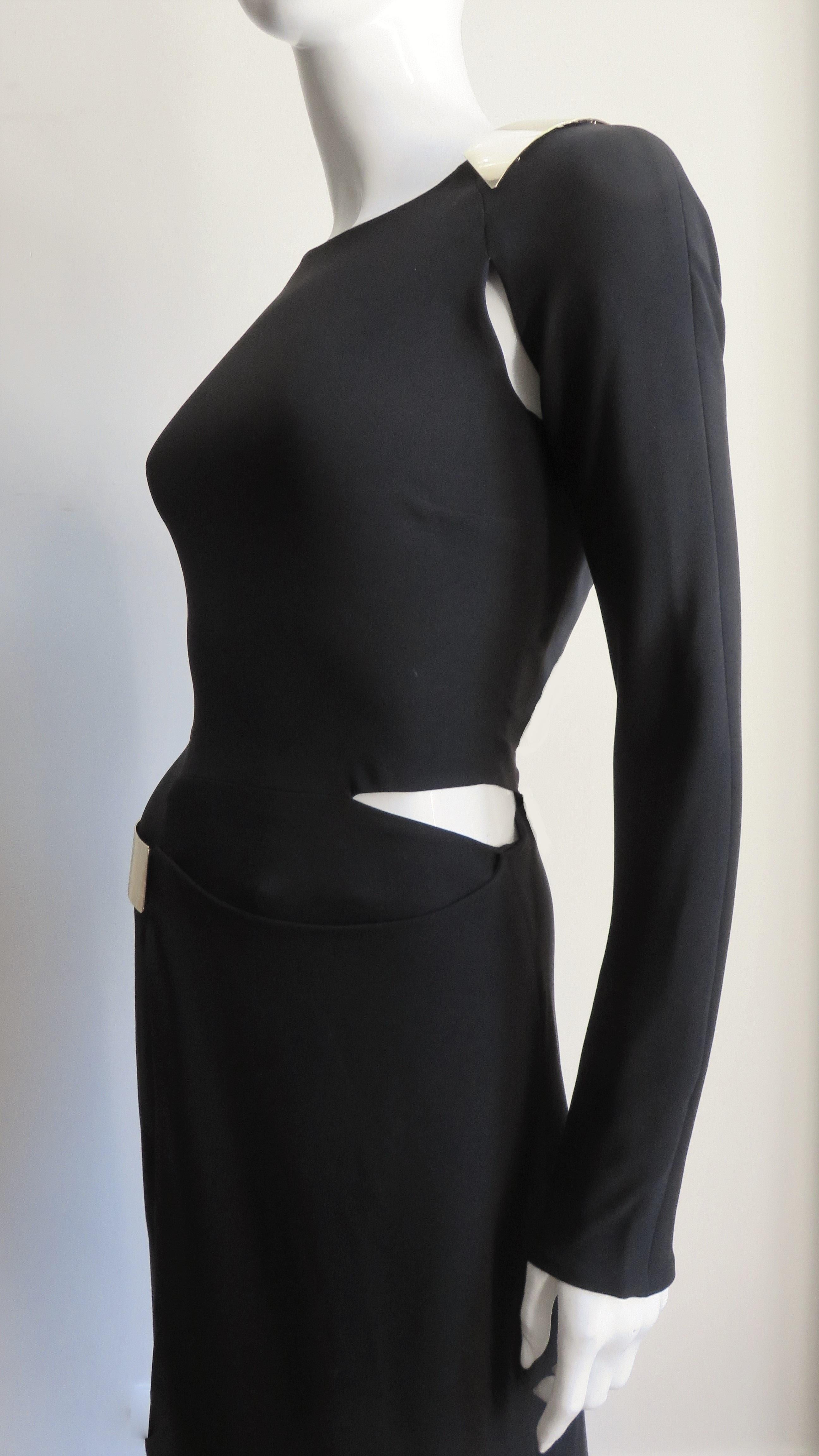Gucci New Silk Dress with Cut outs and Hardware For Sale at 1stDibs ...