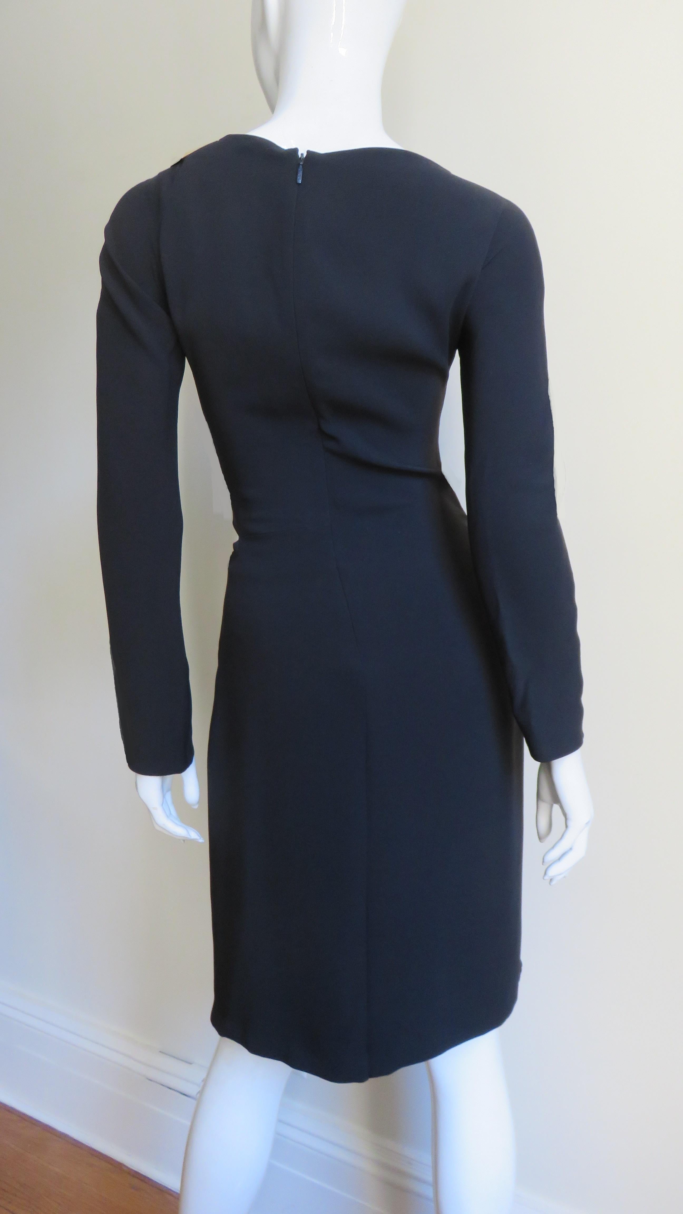 Gucci New Silk Dress with Cut outs and Hardware For Sale 7