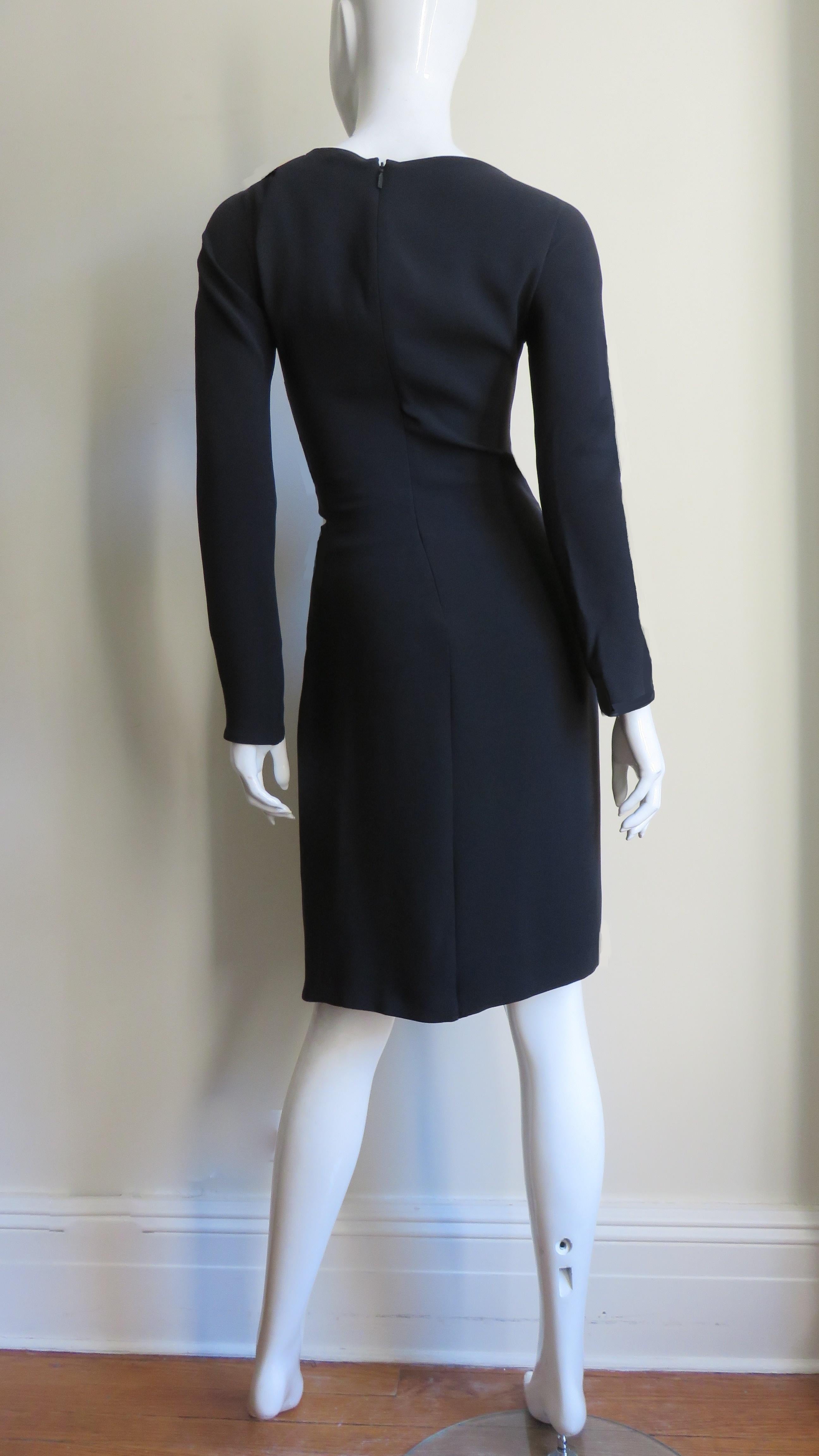 Gucci New Silk Dress with Cut outs and Hardware For Sale 10