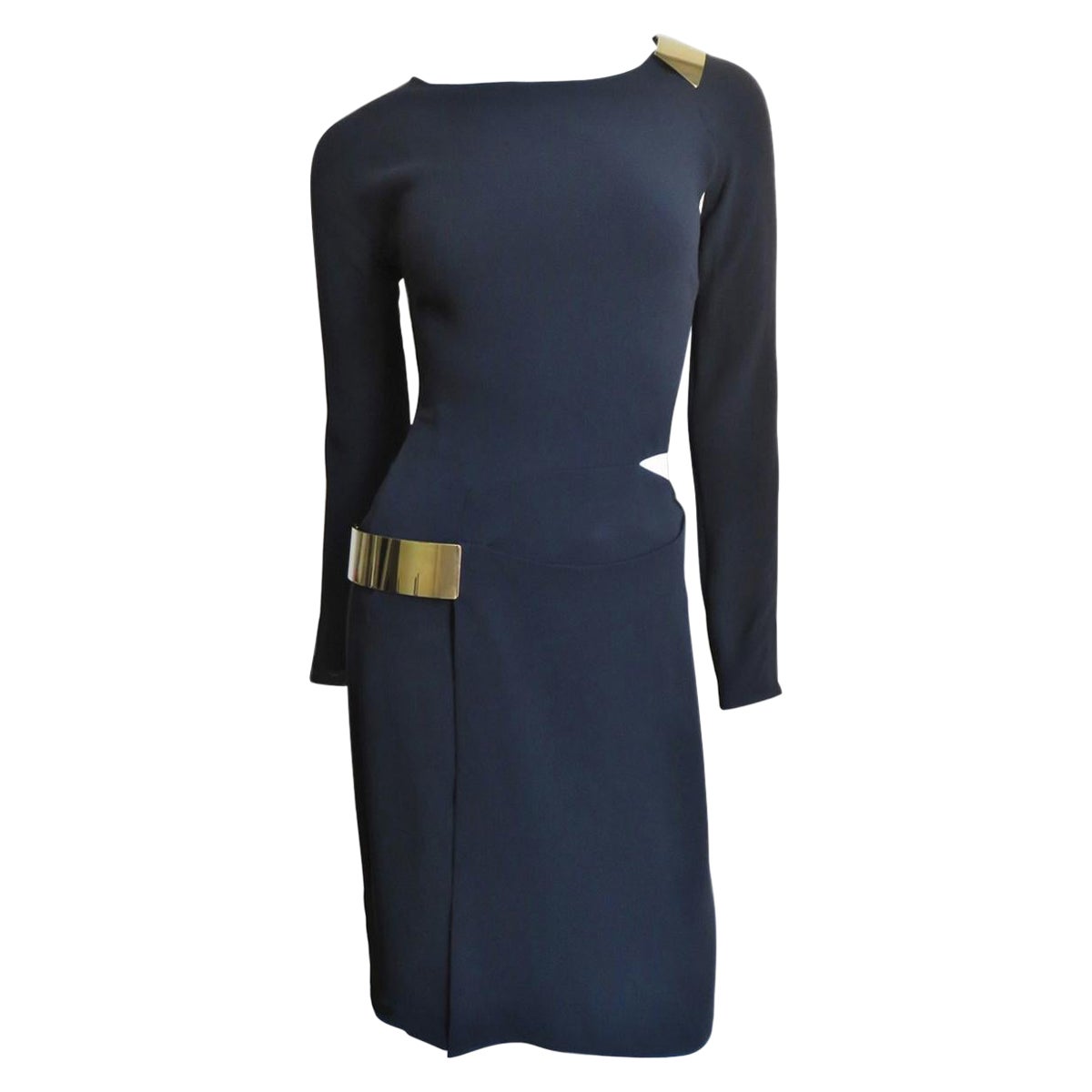 Neues Seidenkleid von Gucci mit Ausschnitten und Beschlägen