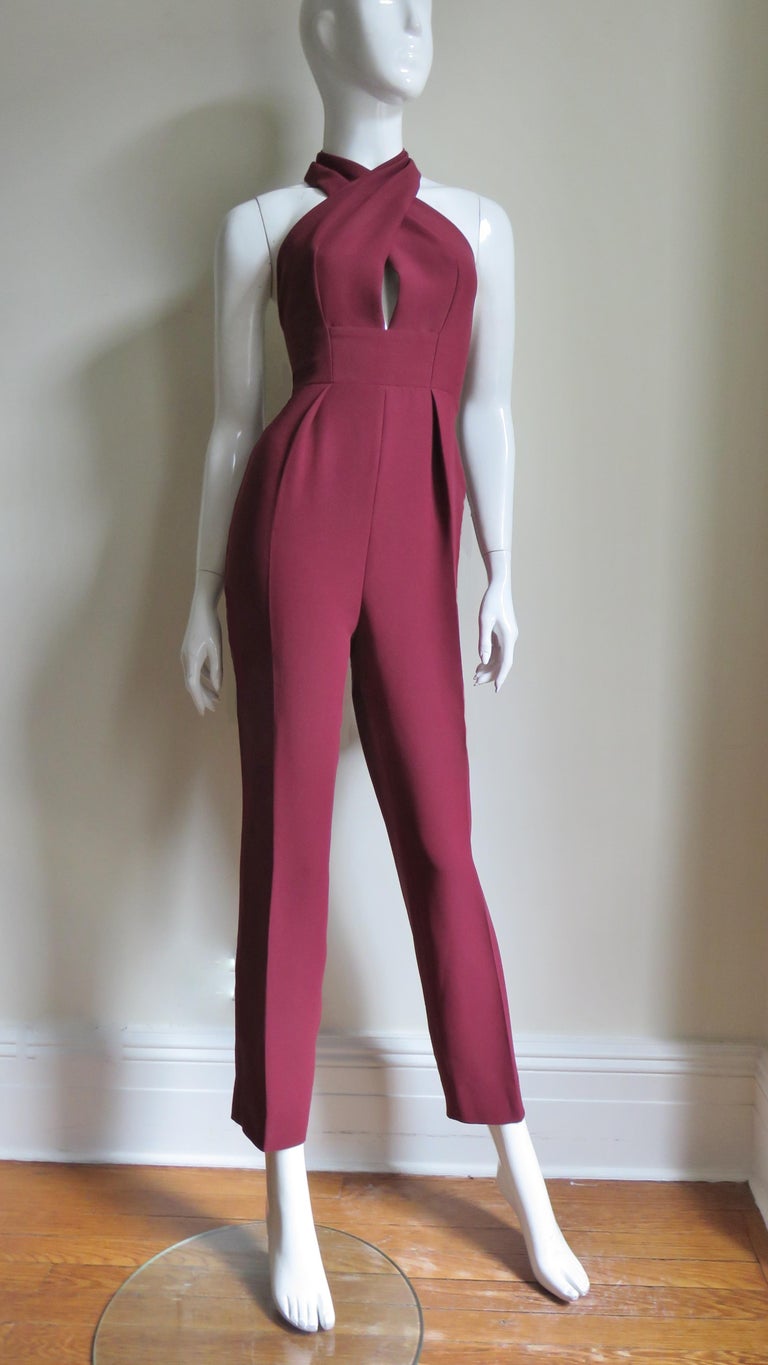 Gucci New Silk Halter Jumpsuit For Sale at 1stdibs