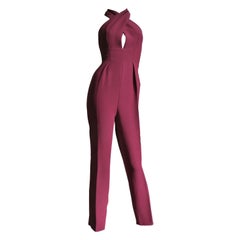 Gucci New Silk Halter Jumpsuit (Combinaison dos nu en soie)