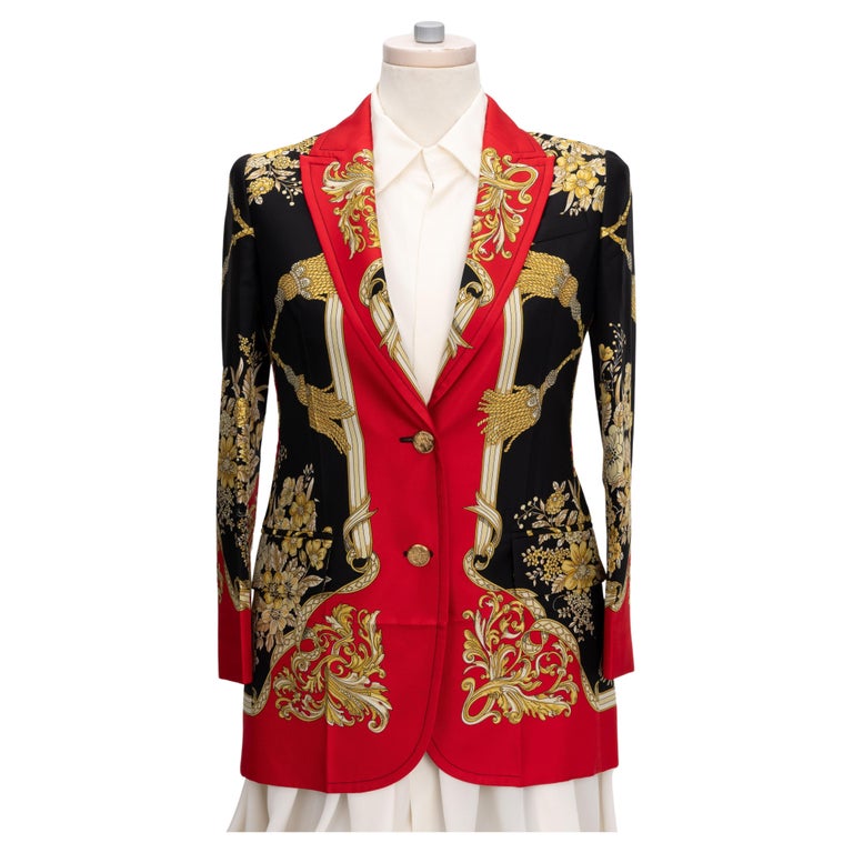 Gucci Nuevo Blazer De Sarga De Seda Con Etiqueta en venta en