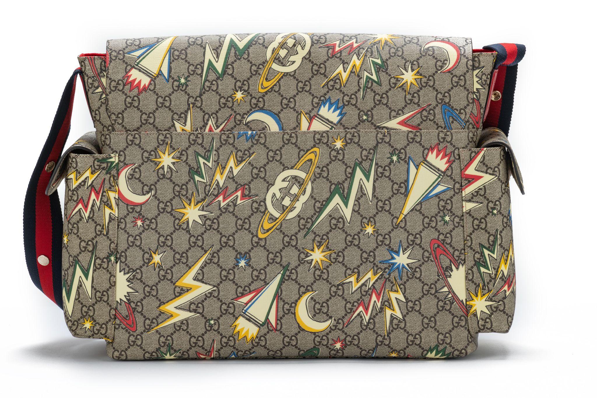 Gucci New Supreme Canvas Diaper Bag For Sale 7