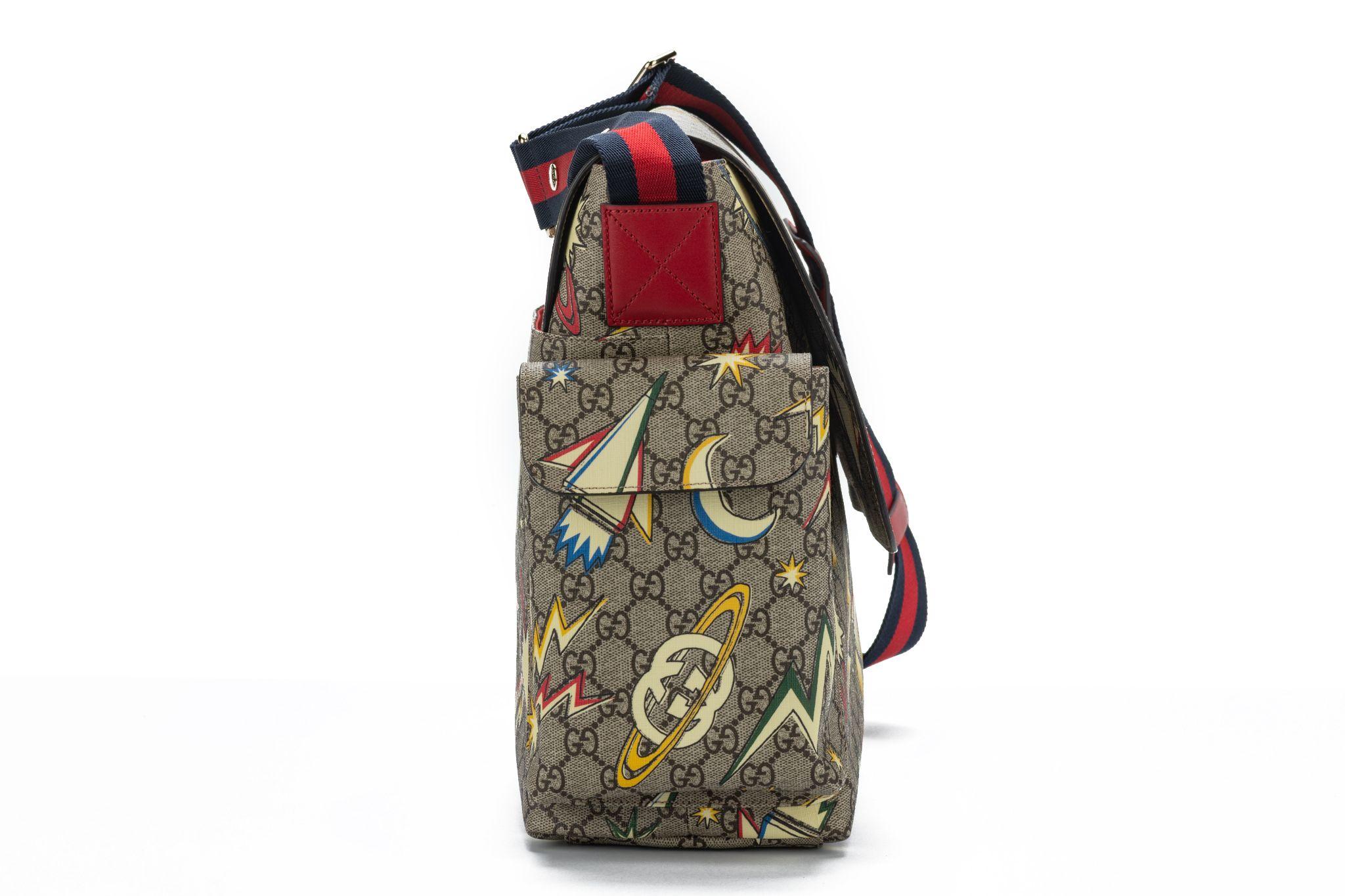 Gucci New Supreme Canvas Diaper Bag For Sale 8
