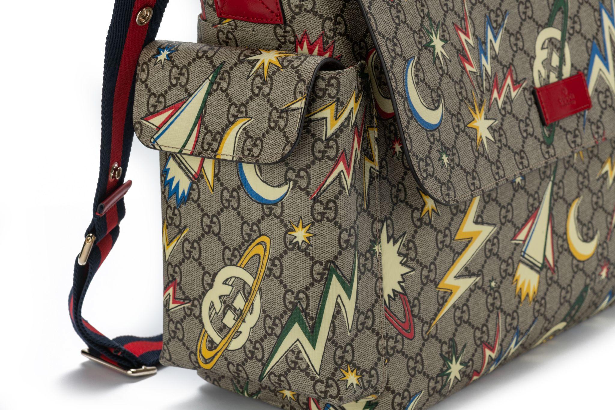 Gucci New Supreme Canvas Diaper Bag For Sale 11