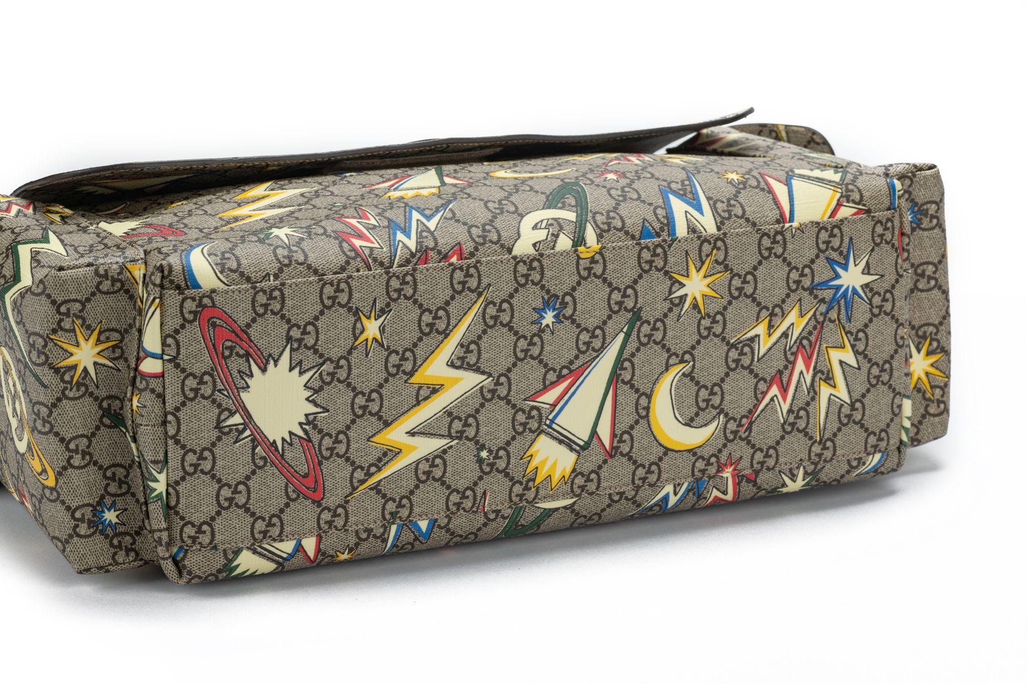 Gucci New Supreme Canvas Diaper Bag For Sale 12
