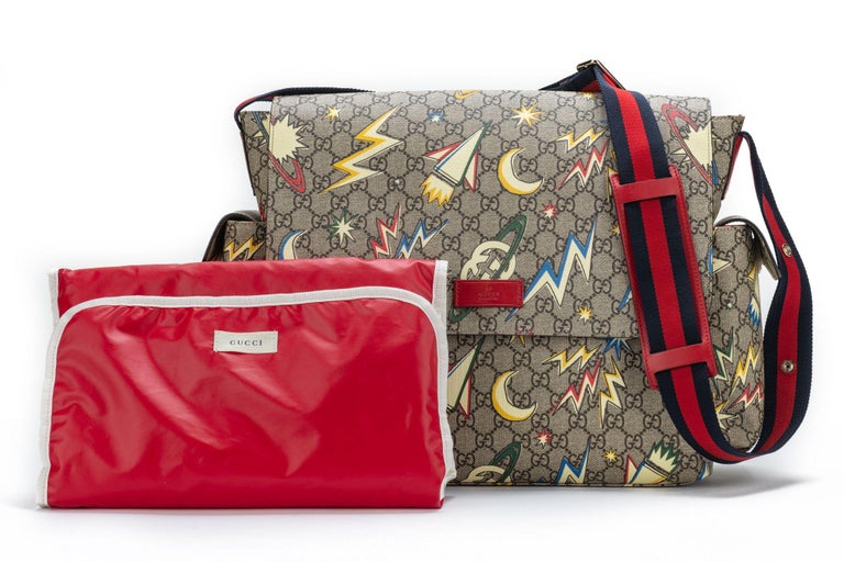  Gucci Supreme Mushroom Canvas Baby Diaper Changing Bag Italy  Handbag New : Baby