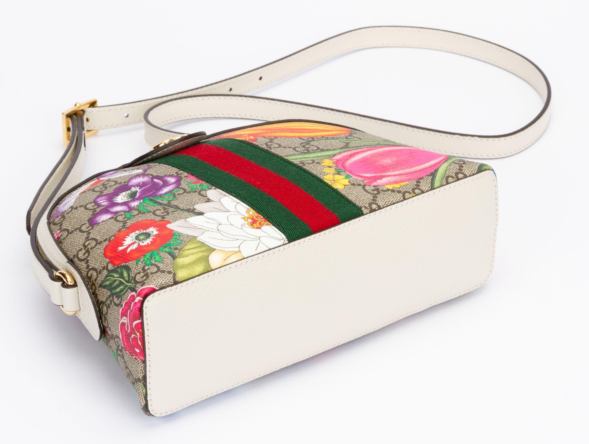 Women's Gucci New White Flora Cross Body Bag