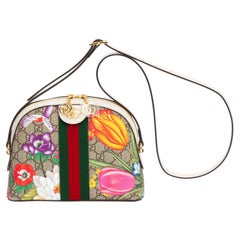 Weiße Gucci Cross Body Bag mit Blumenmuster