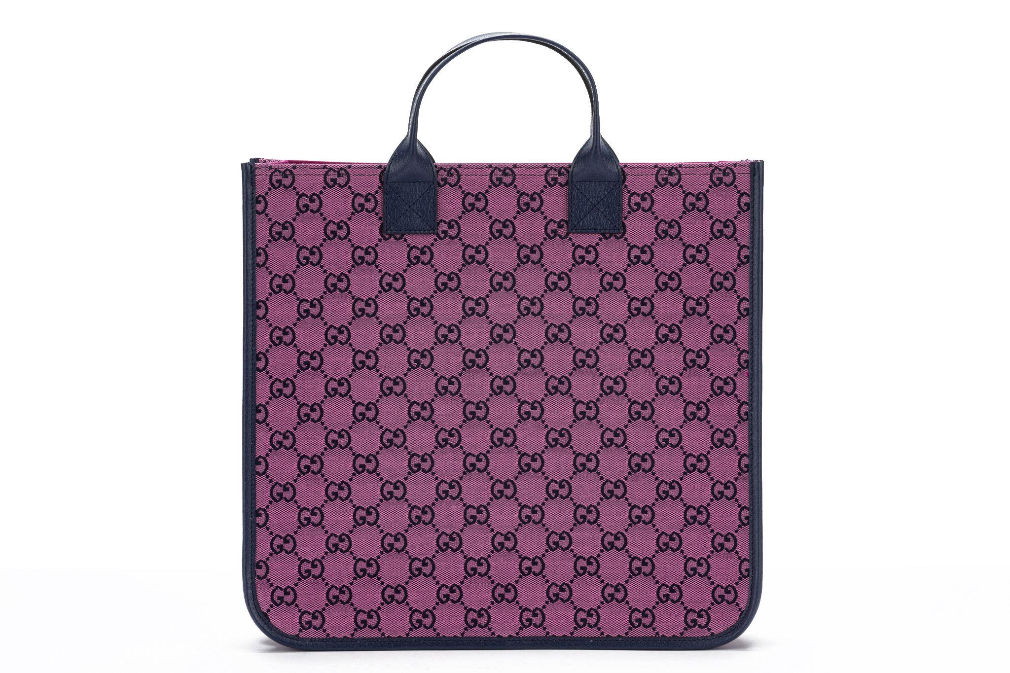 Gucci New With Tag Monogram Cloth Tote 7
