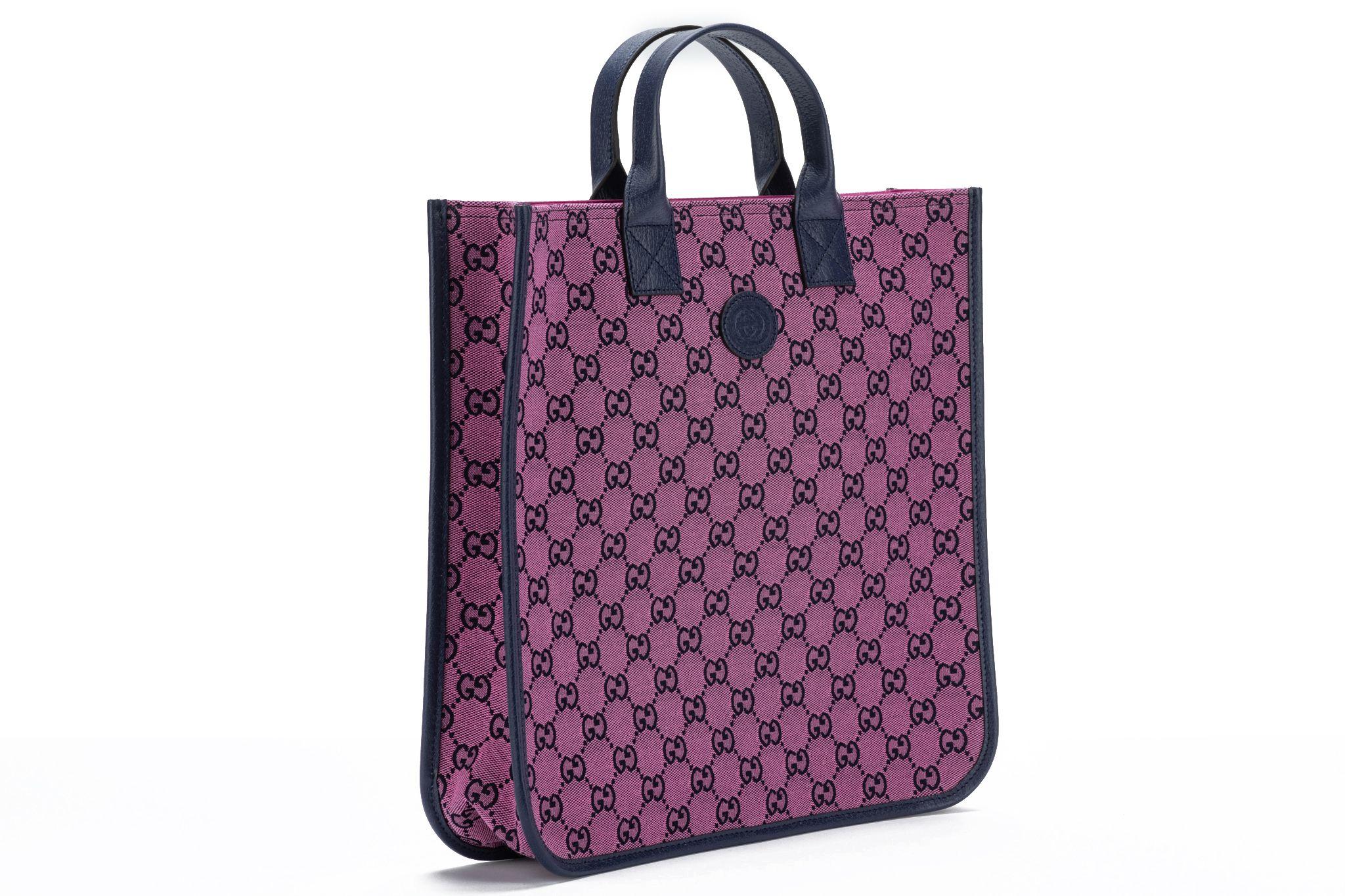 Gucci New With Tag Monogram Cloth Tote In New Condition In West Hollywood, CA