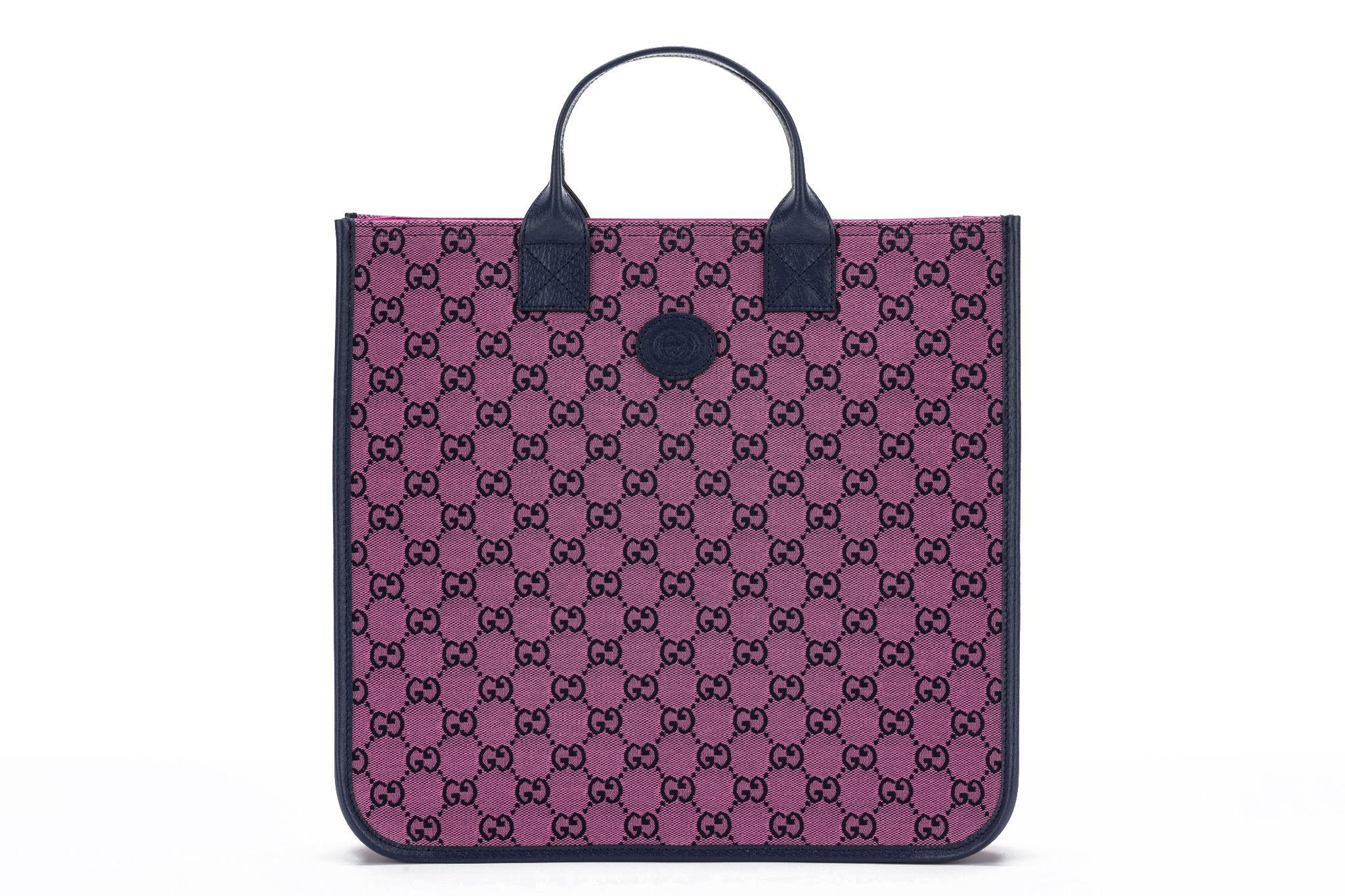 Gucci New With Tag Monogram Cloth Tote 1