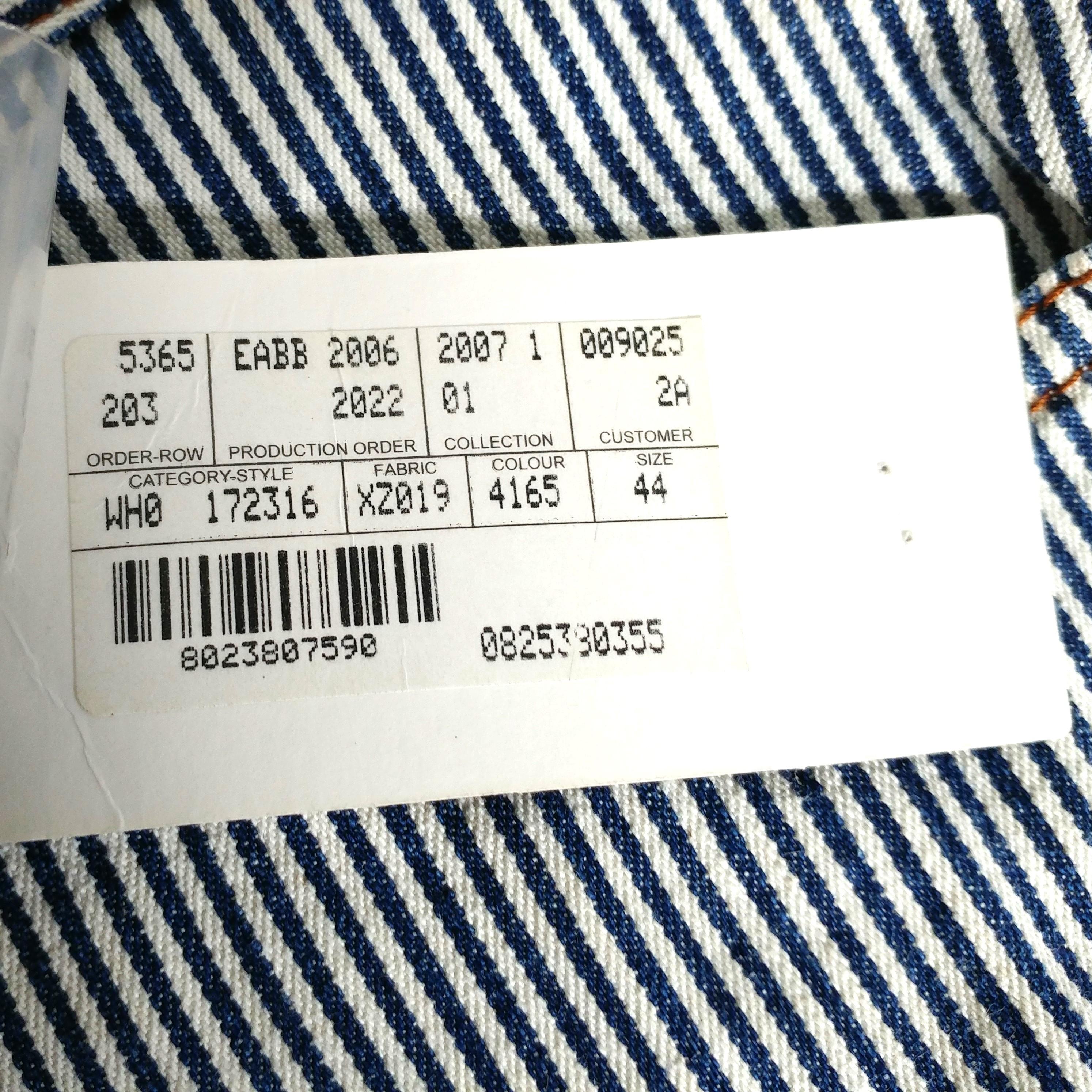 GUCCI - New with Tags - Cotton Jeans with White and Blue Stripes  Size 8US 40EU 8