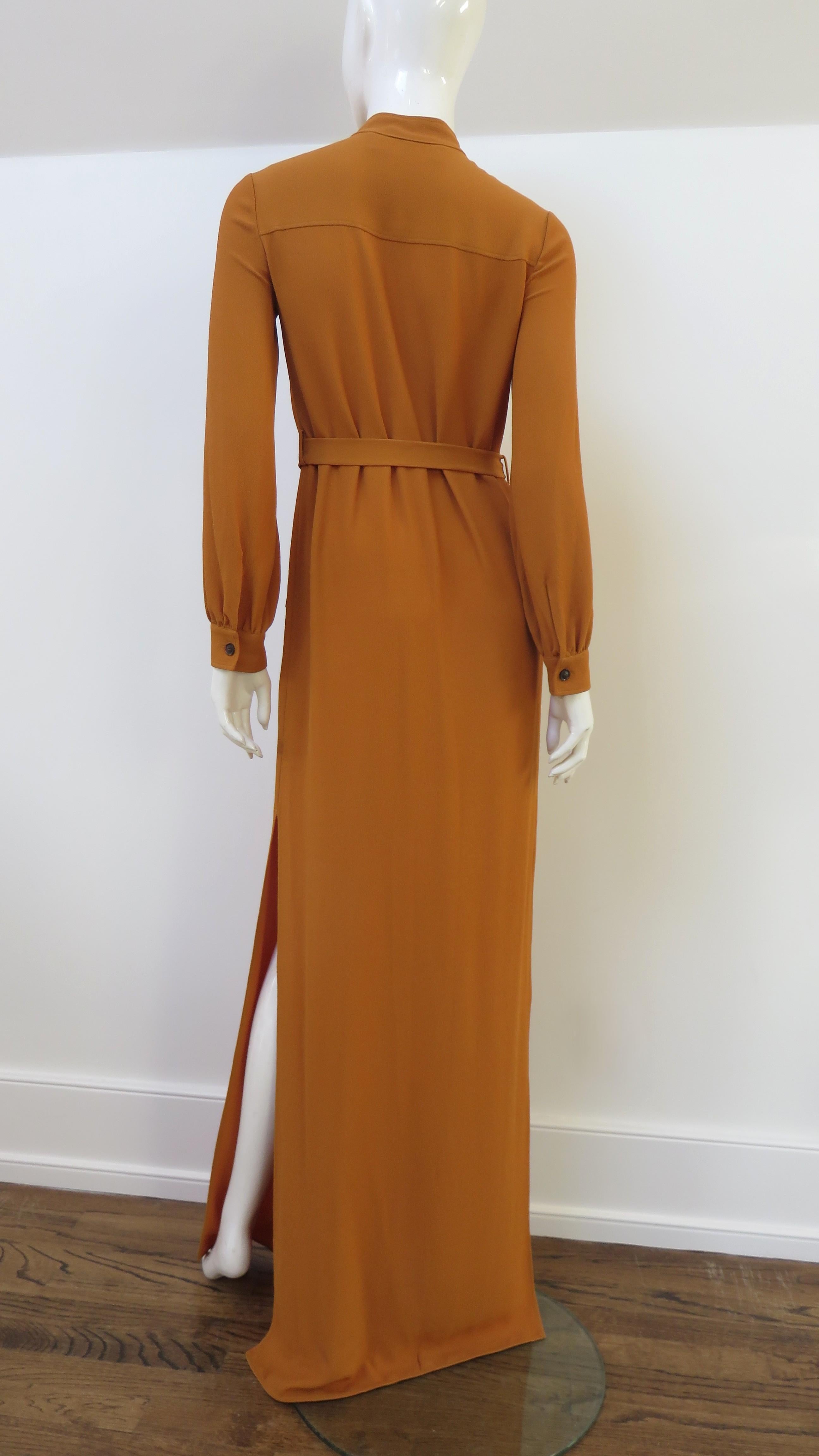 Gucci &New con etichetta Maxi abito in seta e zucca SS 2014 in vendita 6