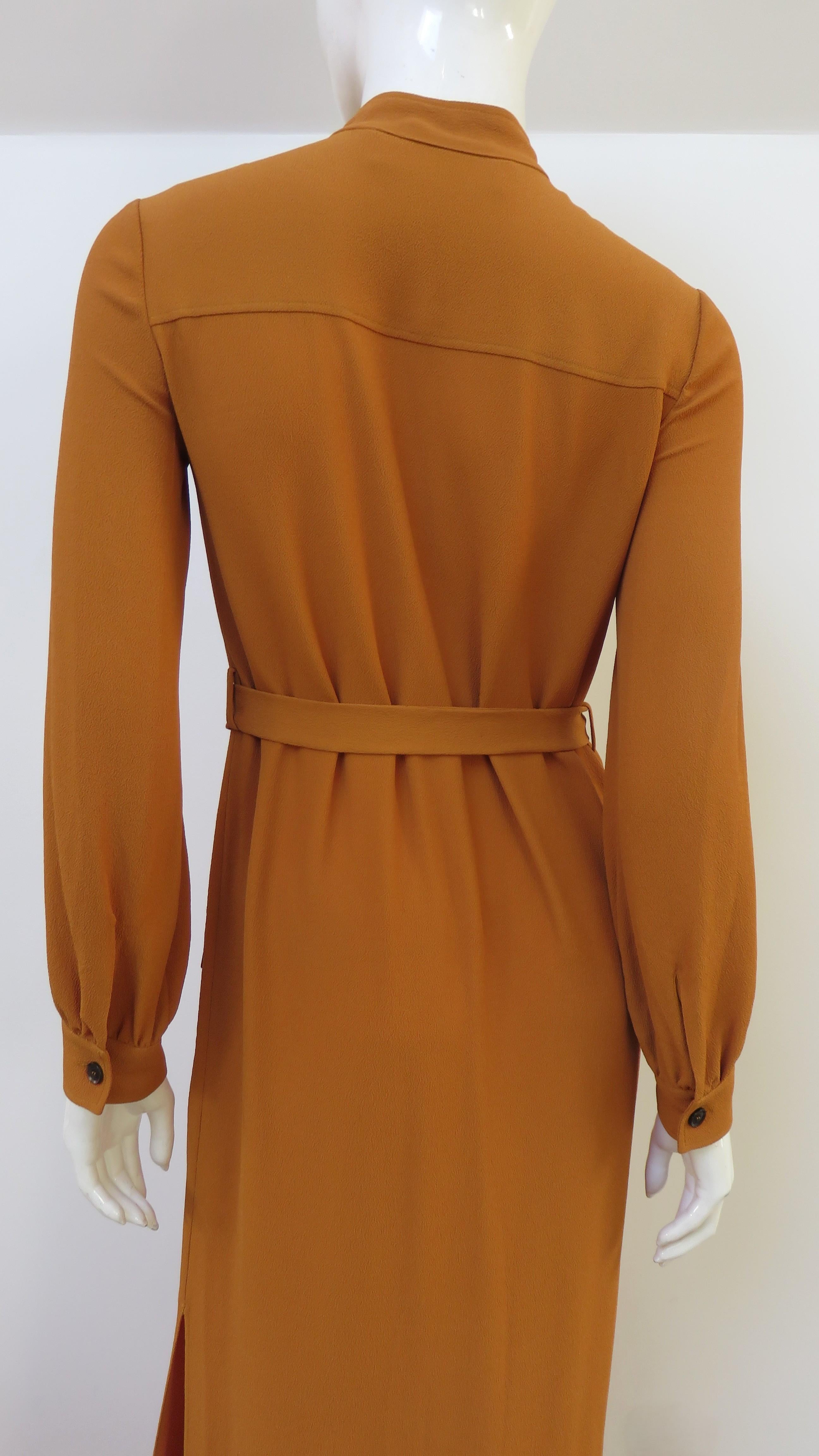 Gucci &New con etichetta Maxi abito in seta e zucca SS 2014 in vendita 7