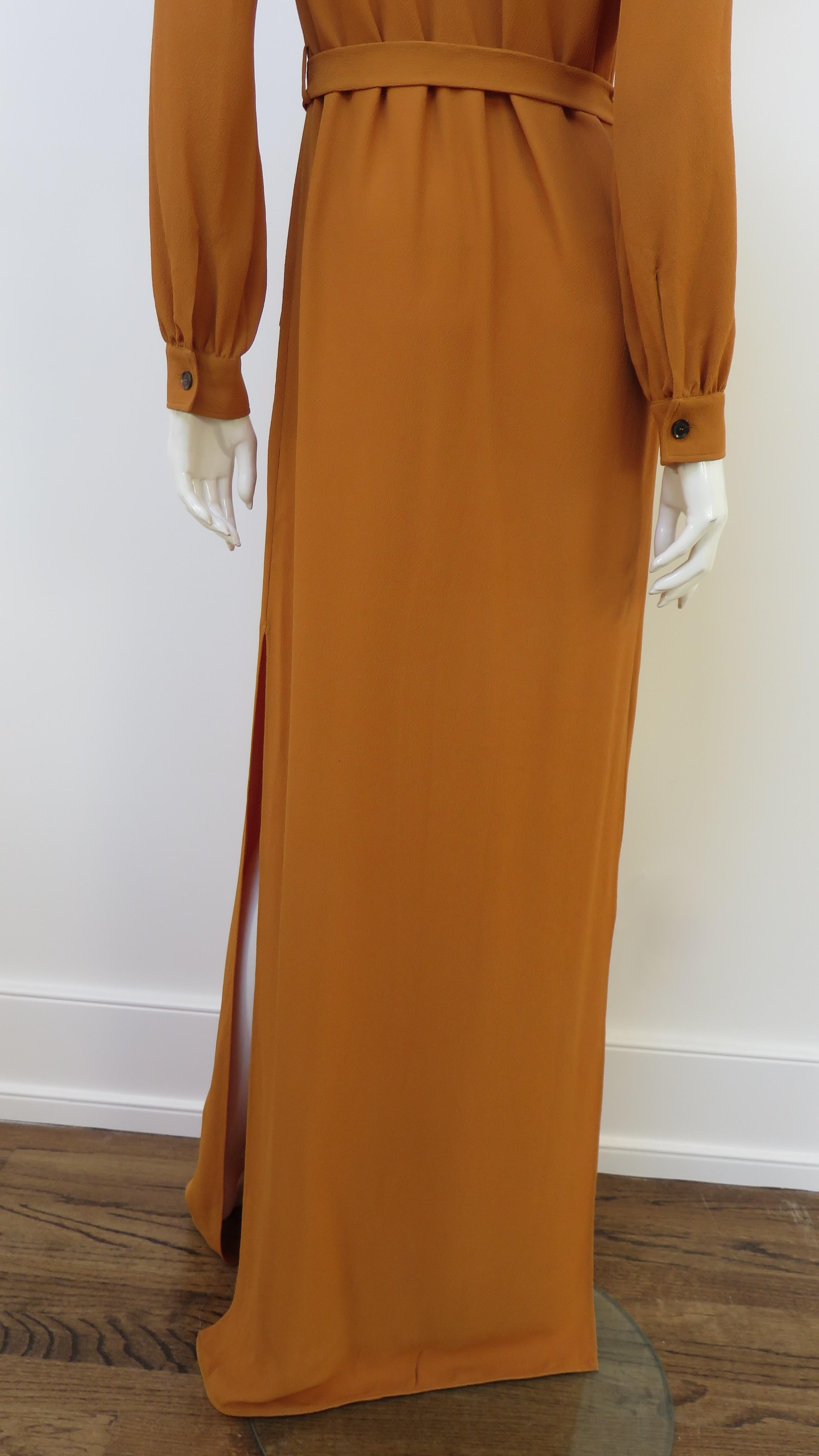 Gucci &New con etichetta Maxi abito in seta e zucca SS 2014 in vendita 9