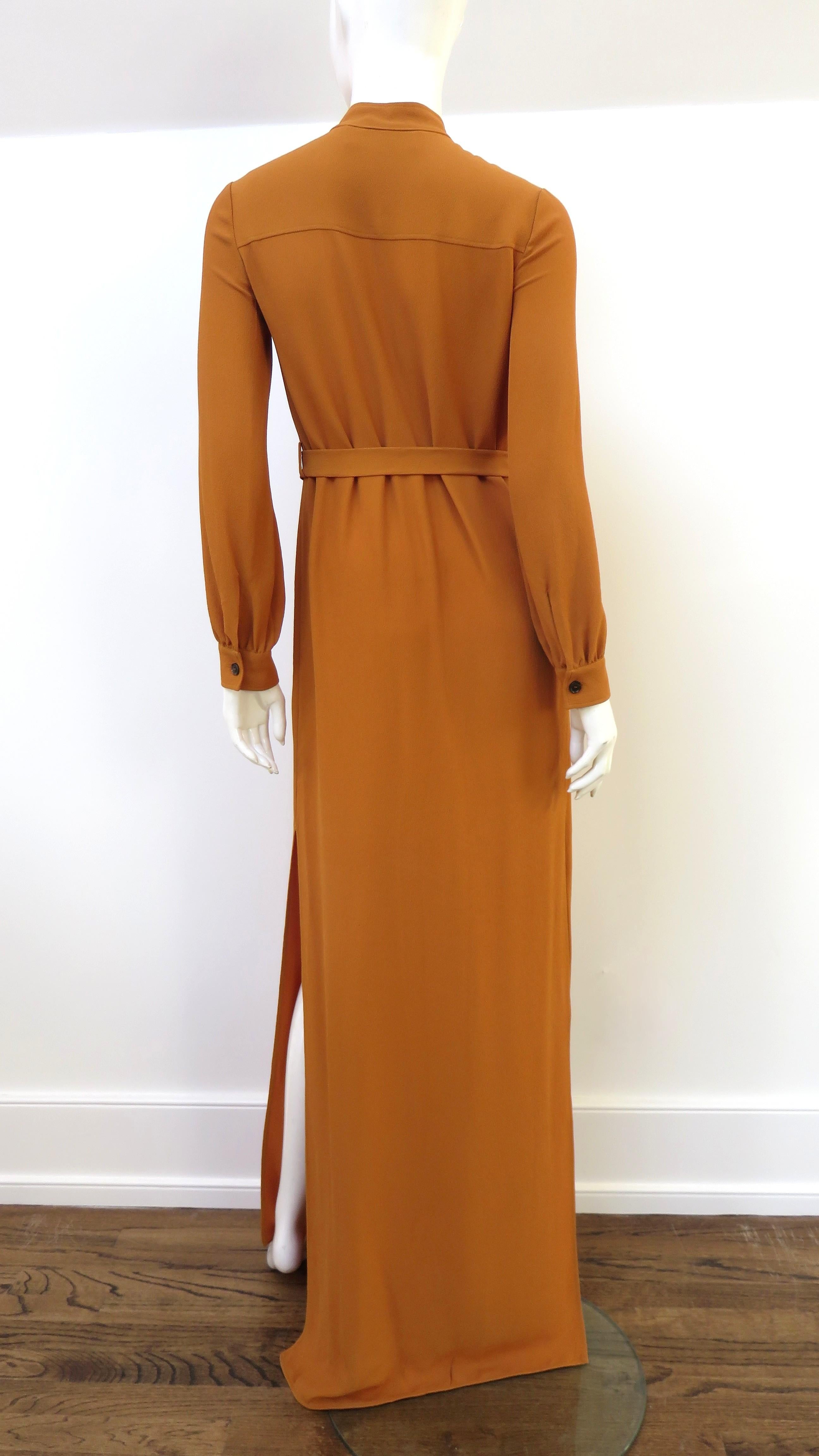 Gucci &New con etichetta Maxi abito in seta e zucca SS 2014 in vendita 10