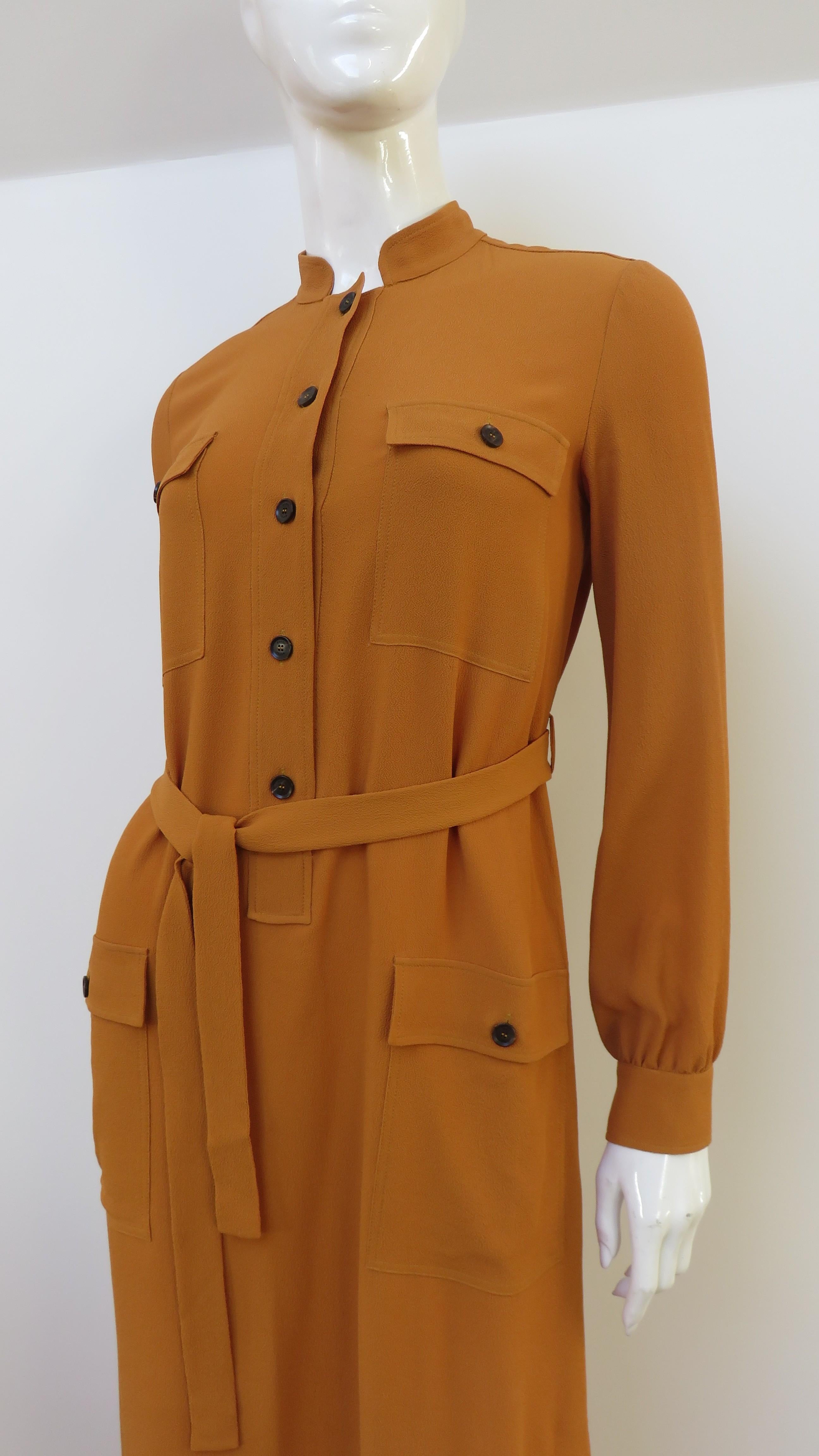 Gucci &New con etichetta Maxi abito in seta e zucca SS 2014 In condizioni Nuovo in vendita a Water Mill, NY