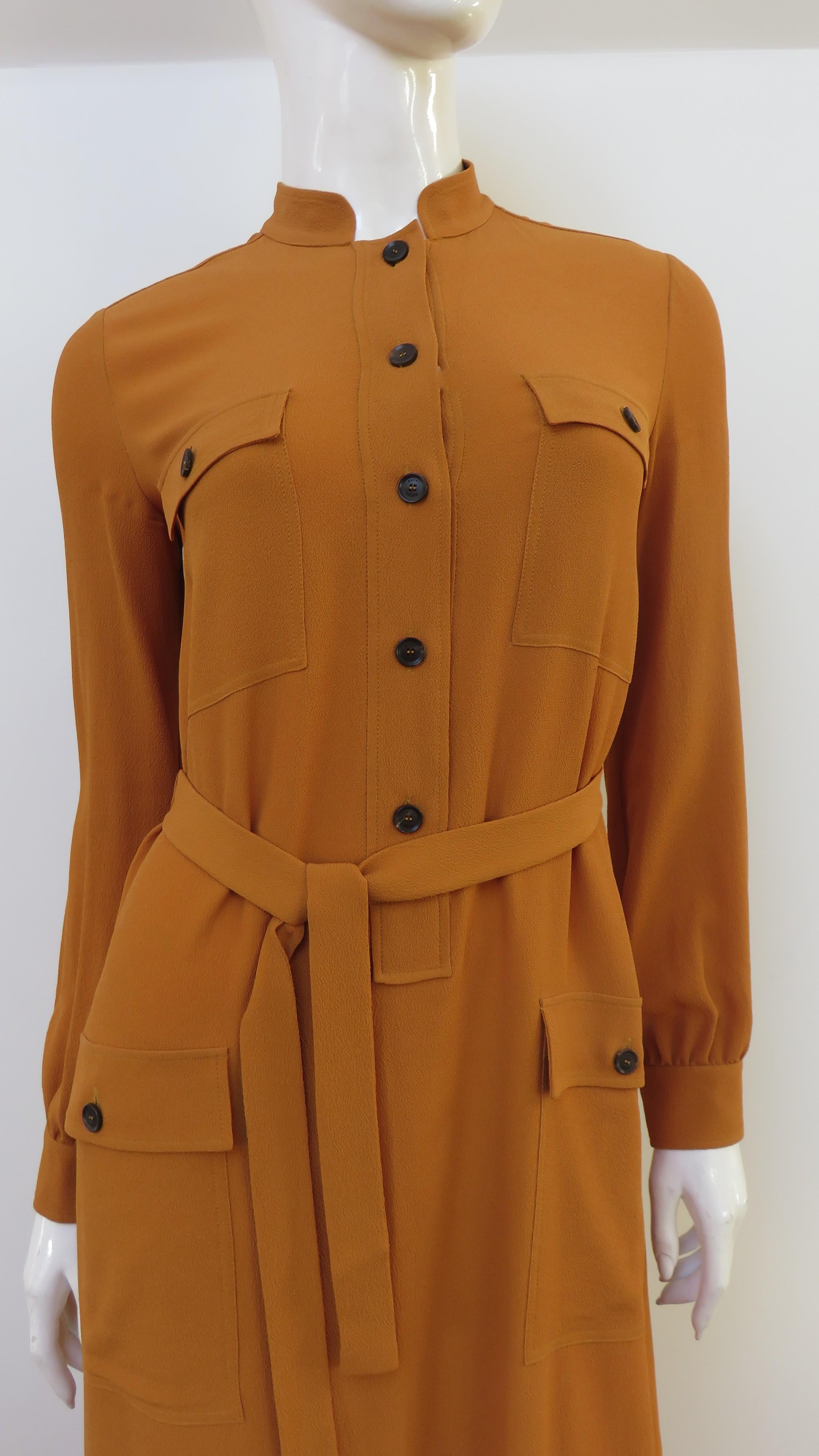 Gucci &New con etichetta Maxi abito in seta e zucca SS 2014 in vendita 1